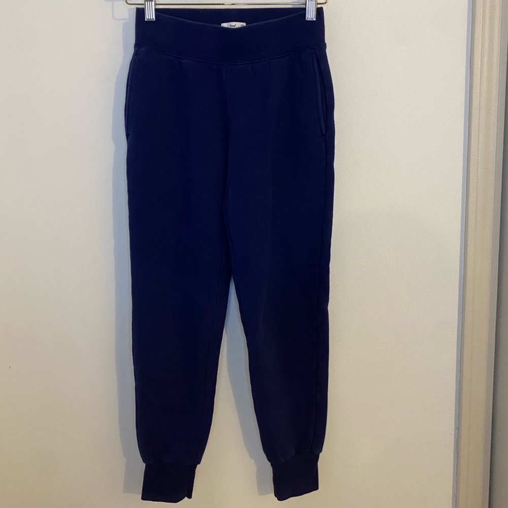 Aritzia Tna Cozy AF SET 1/4 Zip Pullover Sweatshirt & Sweatpants Navy - Picture 6 of 11